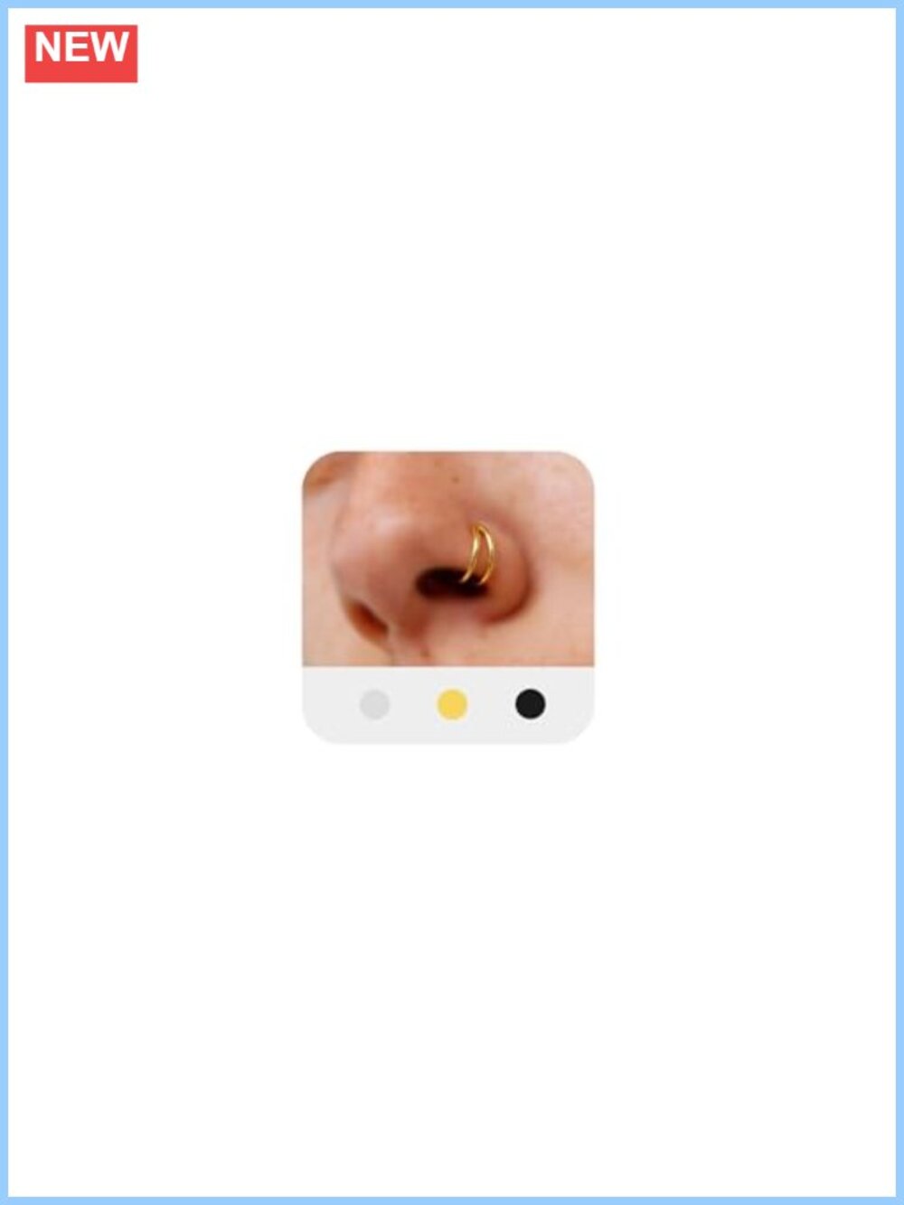 316L Surgical Steel Double Hoop Nose Ring Hinged Cartilage Earring